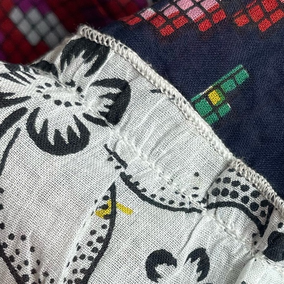 Jasmine Womens Boho Navy Floral Pixel-Print Smocked Mini Skirt Size Small NWT - Picture 12 of 12